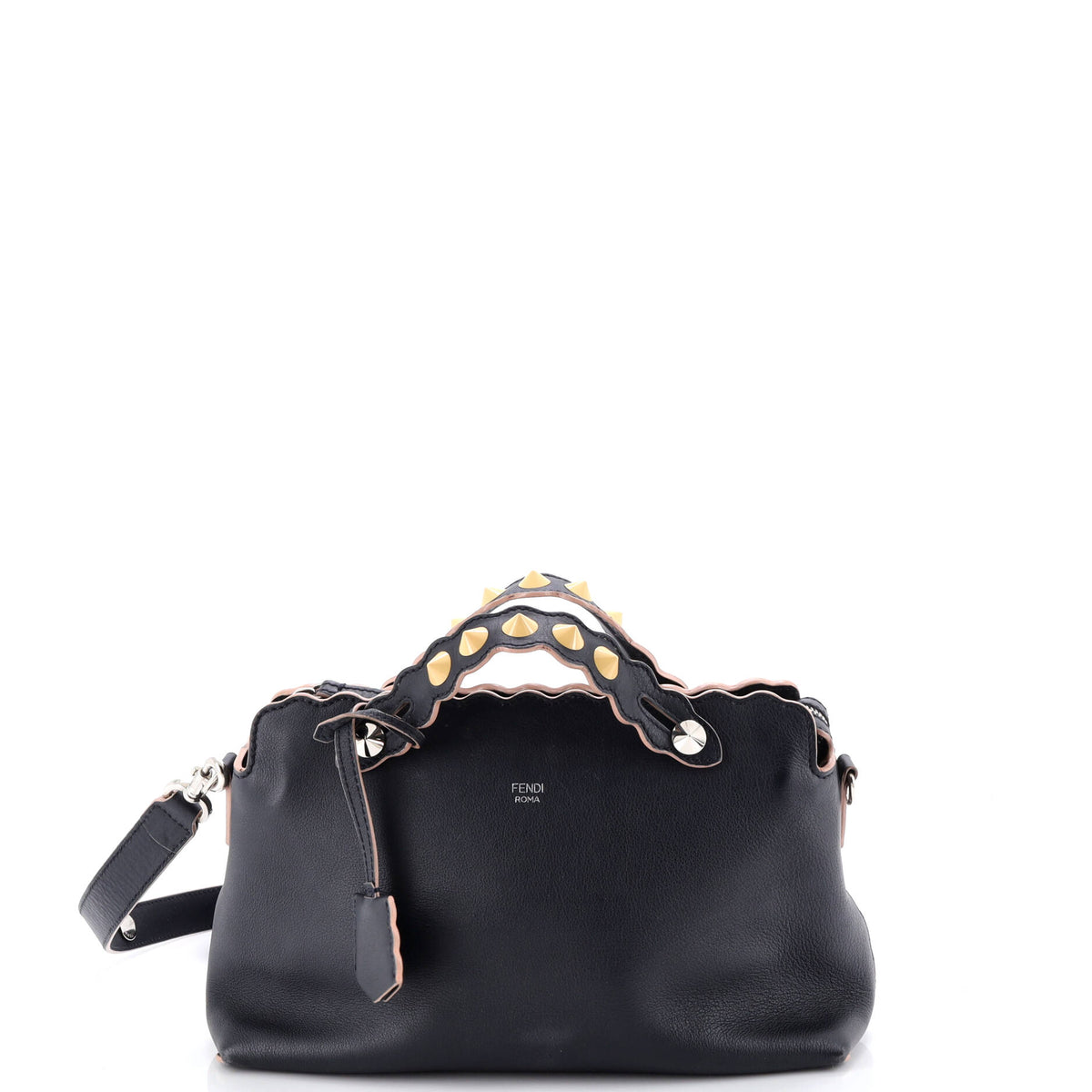 Fendi FENDI By The Way Satchel Scalloped Calfskin Small
