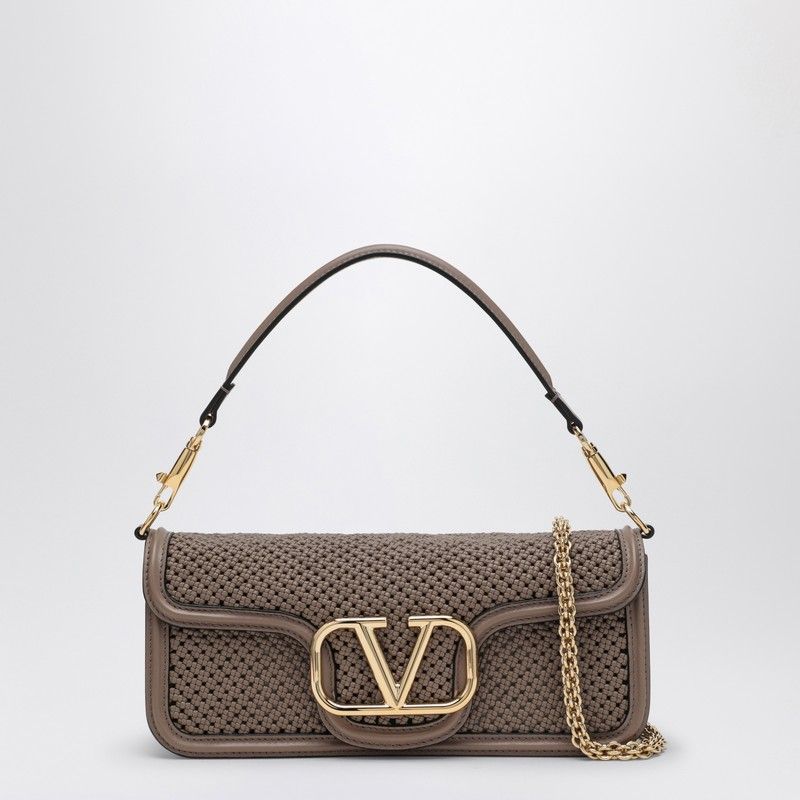 Valentino Garavani Women's Clay-Coloured LocÃ² Bag In Woven Leather | 5W2B0N85PMI