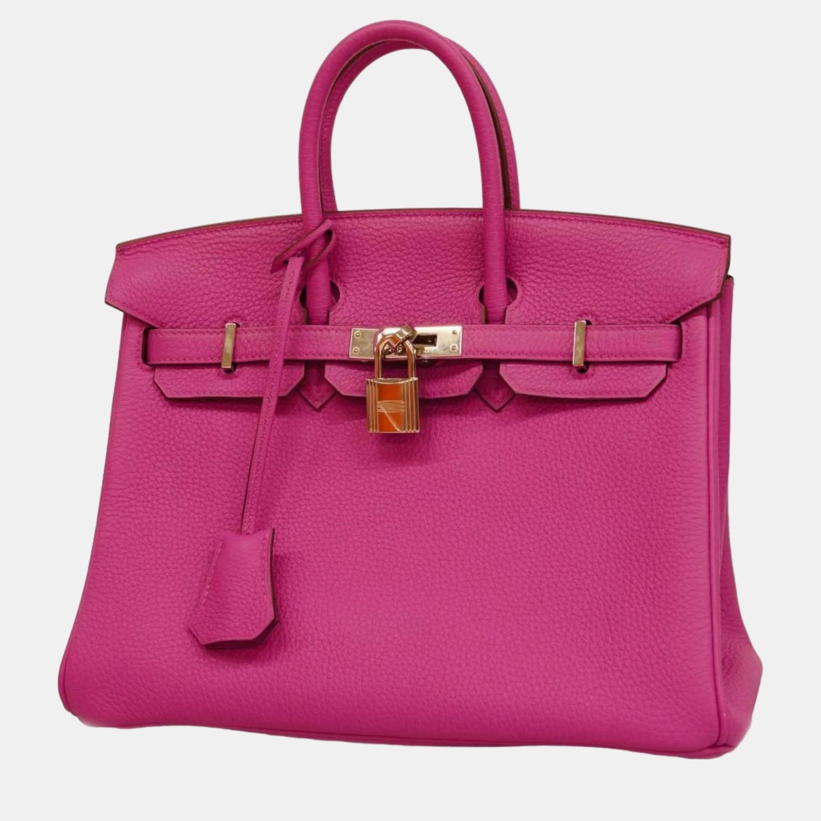 Herm?s Sac fourre-tout Birkin 25 en cuir Togo violet et rose