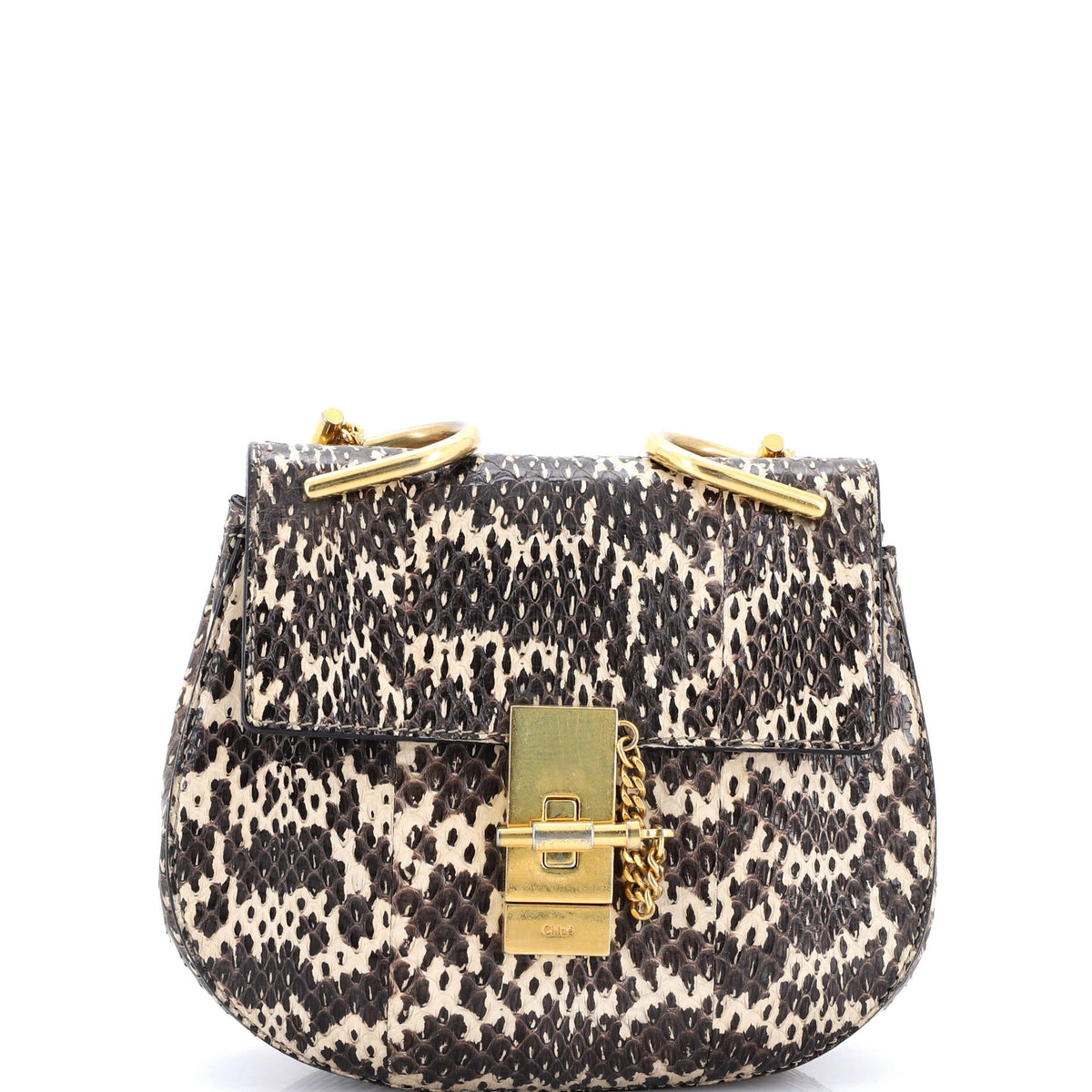 Chloe CHLOE Drew Crossbody Bag Python Mini