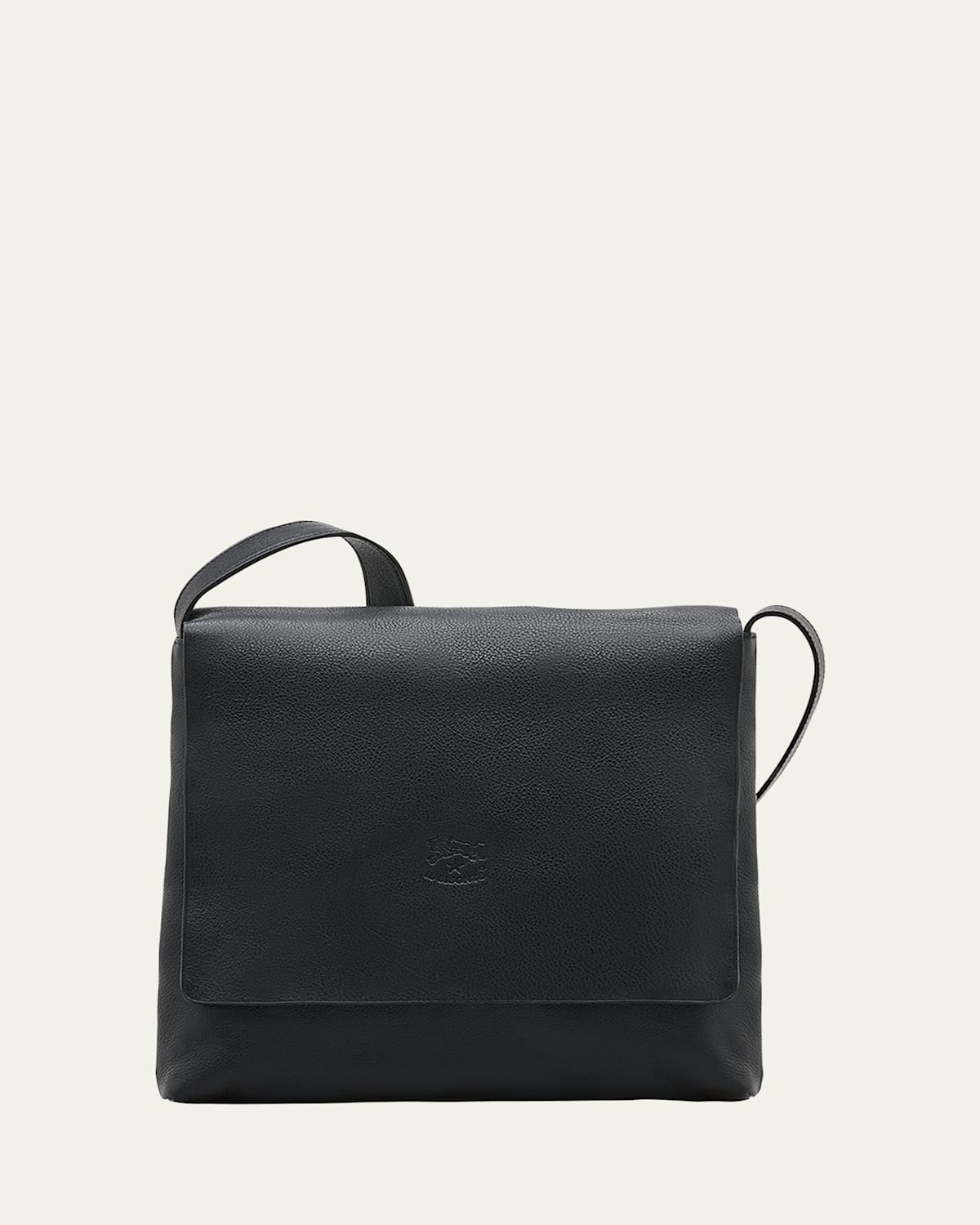 Boss Unisex Leather Messenger Bag