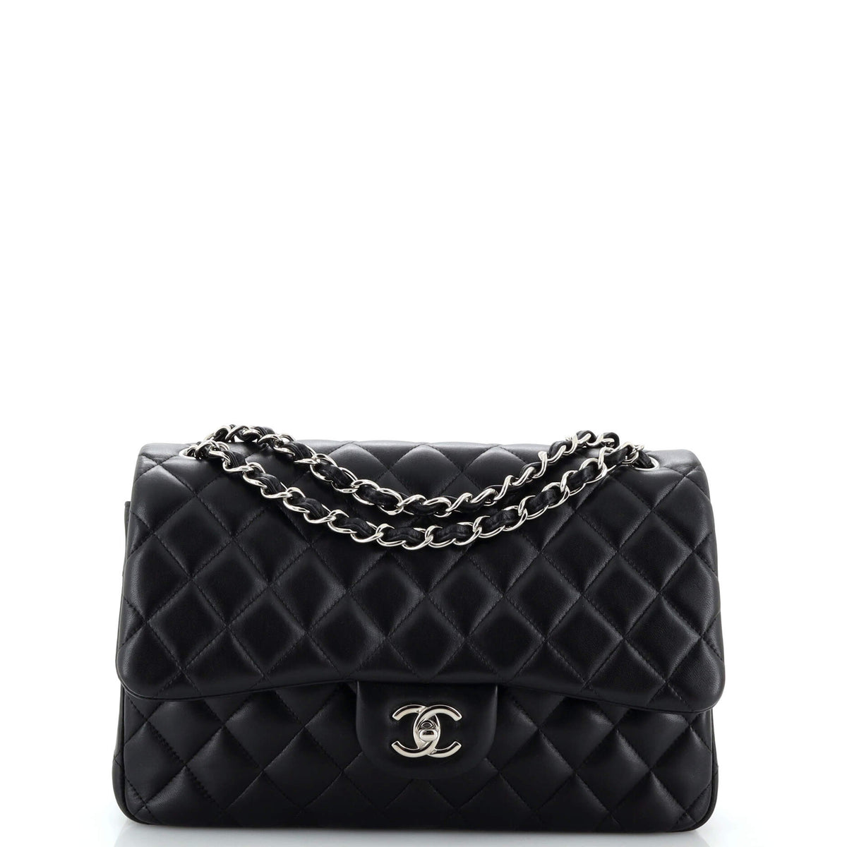 Chanel CHANEL Classic Double Flap Bag Quilted Lambskin Jumbo
