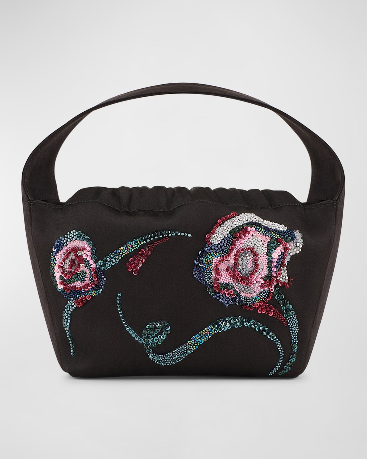 Giorgio Armani Mini Sequined Satin Top-Handle Bag