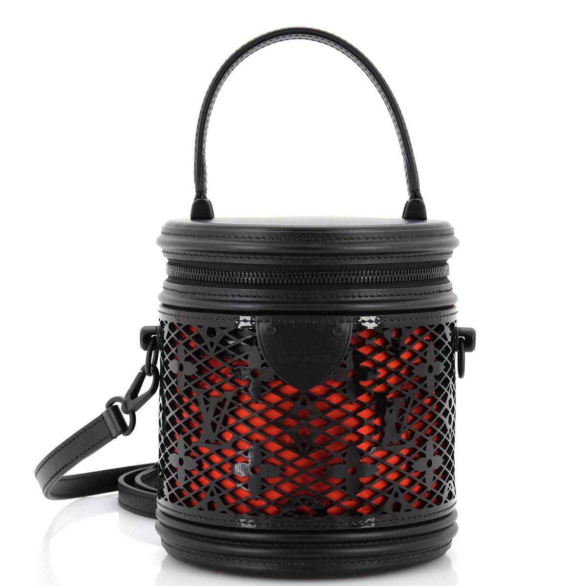 Louis Vuitton Cannes Handbag Monogram Lace Leather