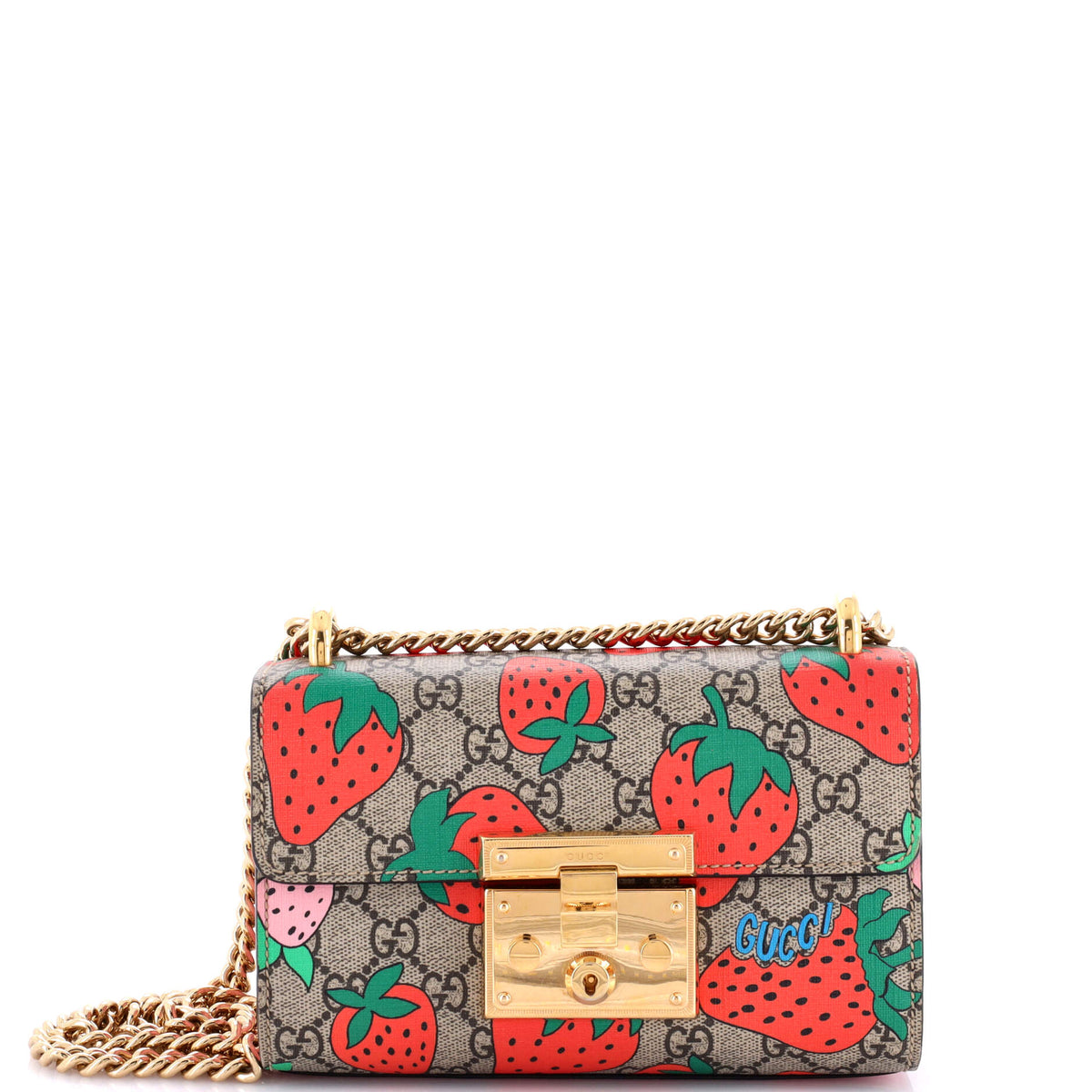 Gucci GUCCI Padlock Shoulder Bag Printed GG Coated Canvas Small