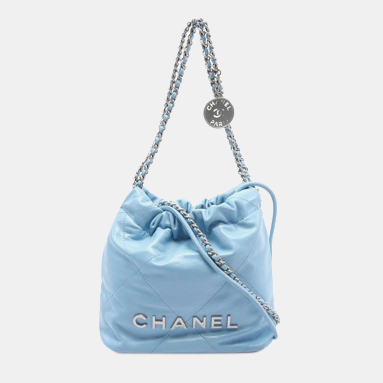 Chanel Mini-Handtasche 22 aus glänzendem Kalbsleder