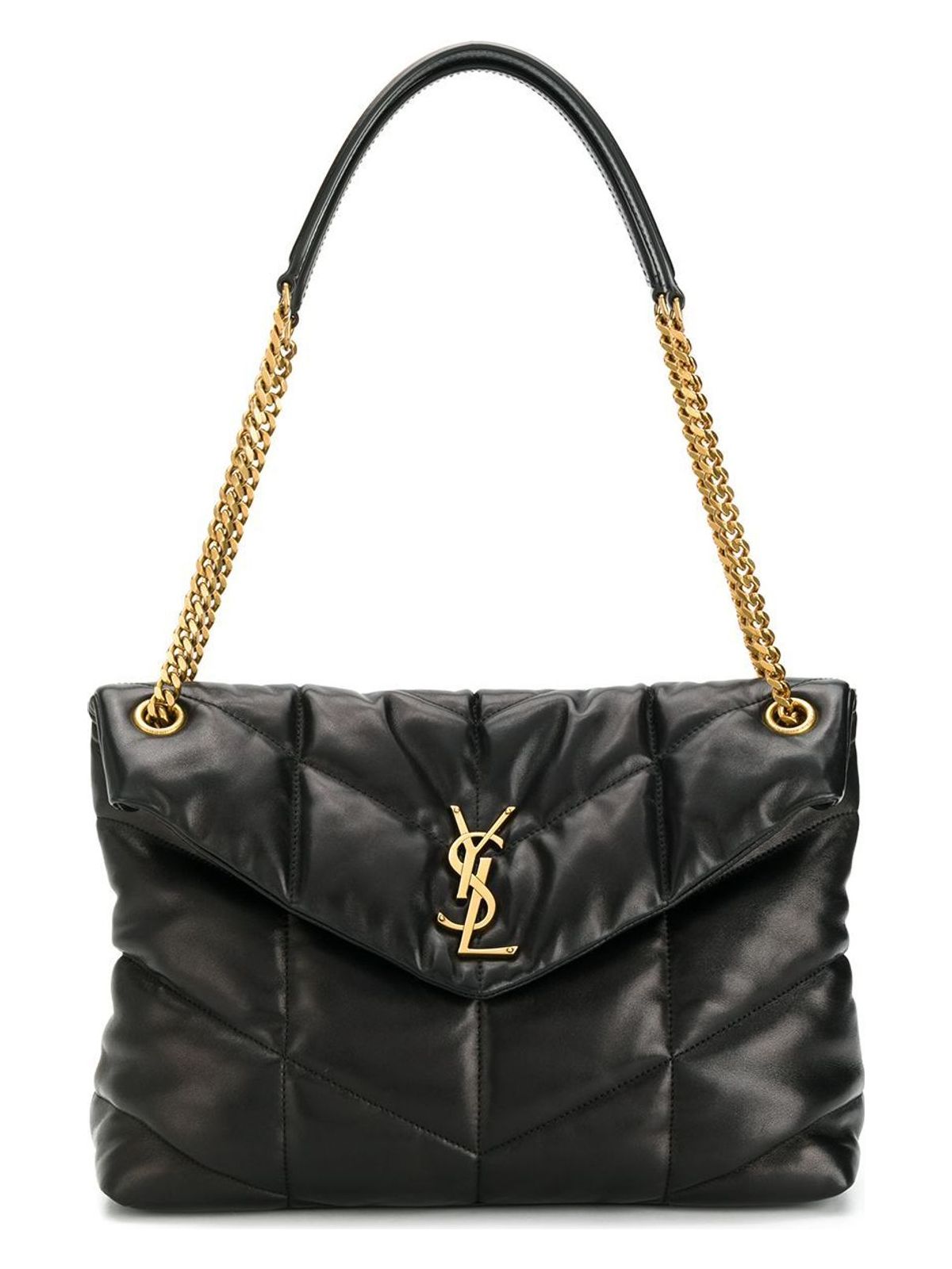 Saint Laurent Women's Monogram Puffer Shoulder Bag in Nero | 5774751EL071000