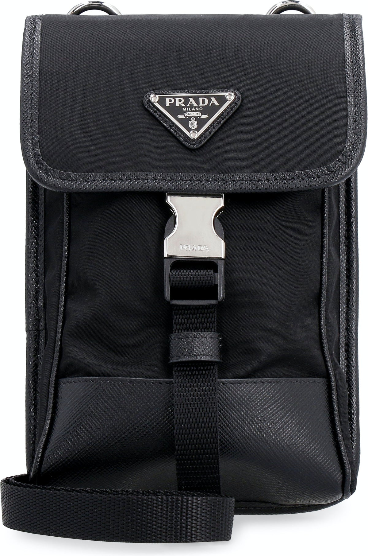 Prada Men's Phone Holder in Black | Size UNICA | 2ZH1092DMH