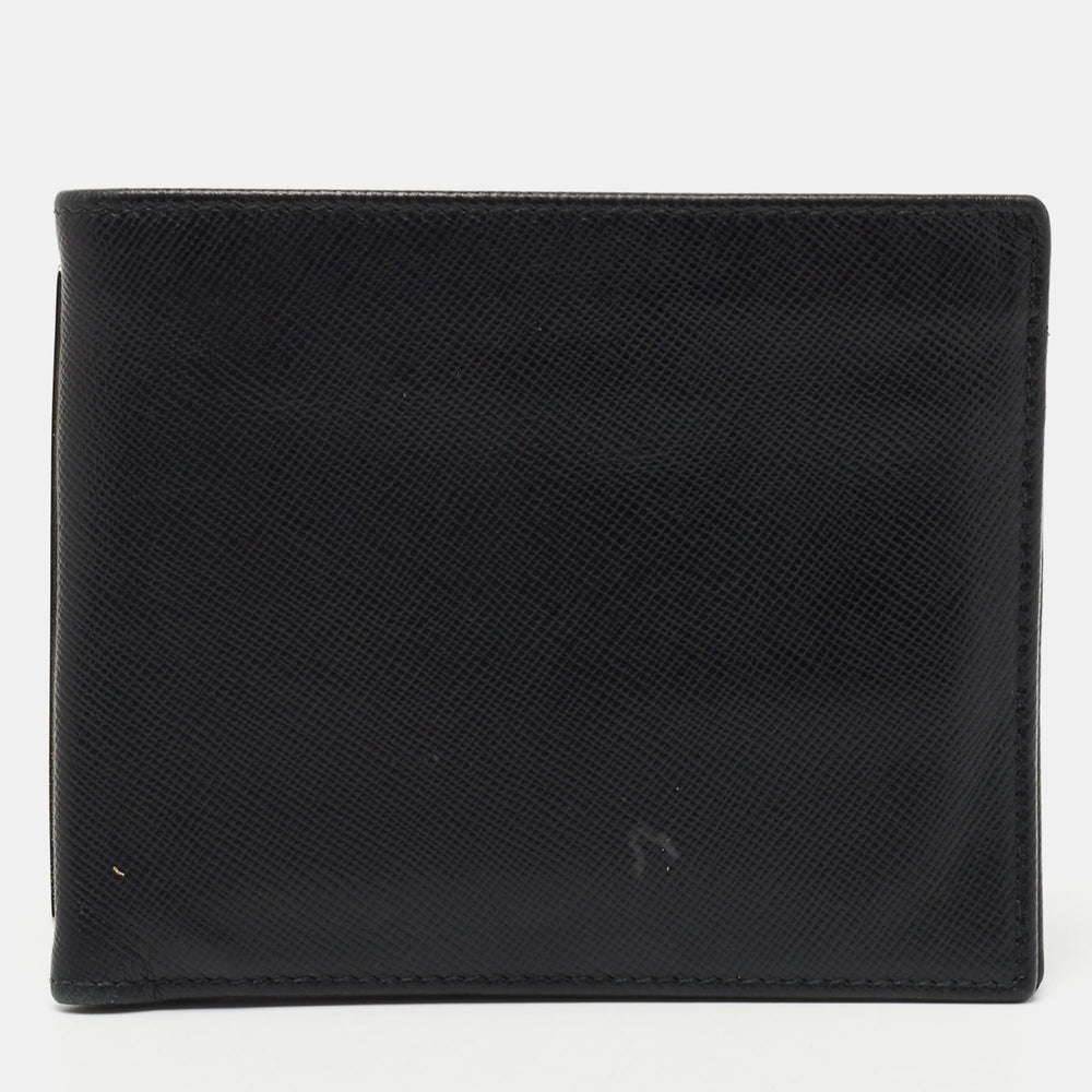 Black Leather Bifold Wallet