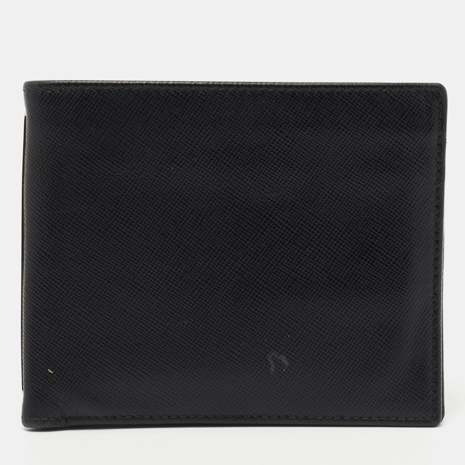 Giorgio Armani Black Leather Bifold Wallet