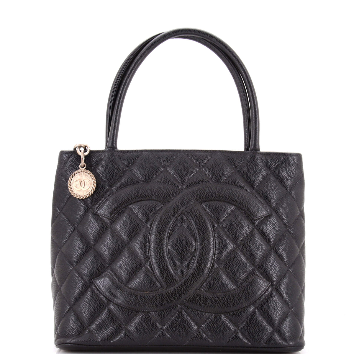 Chanel CHANEL Medallion Tote Quilted Caviar