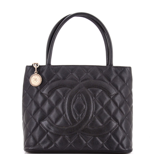 CHANEL Medallion Tote Quilted Caviar
