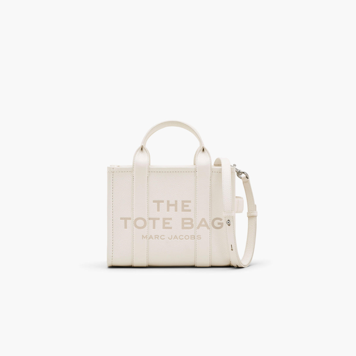 Marc Jacobs The Leather Small Tote Bag in Cotton/Silver