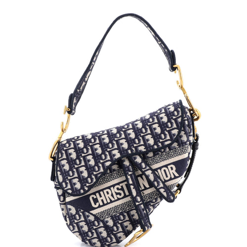 Saddle Handbag with Strap Oblique Canvas Medium