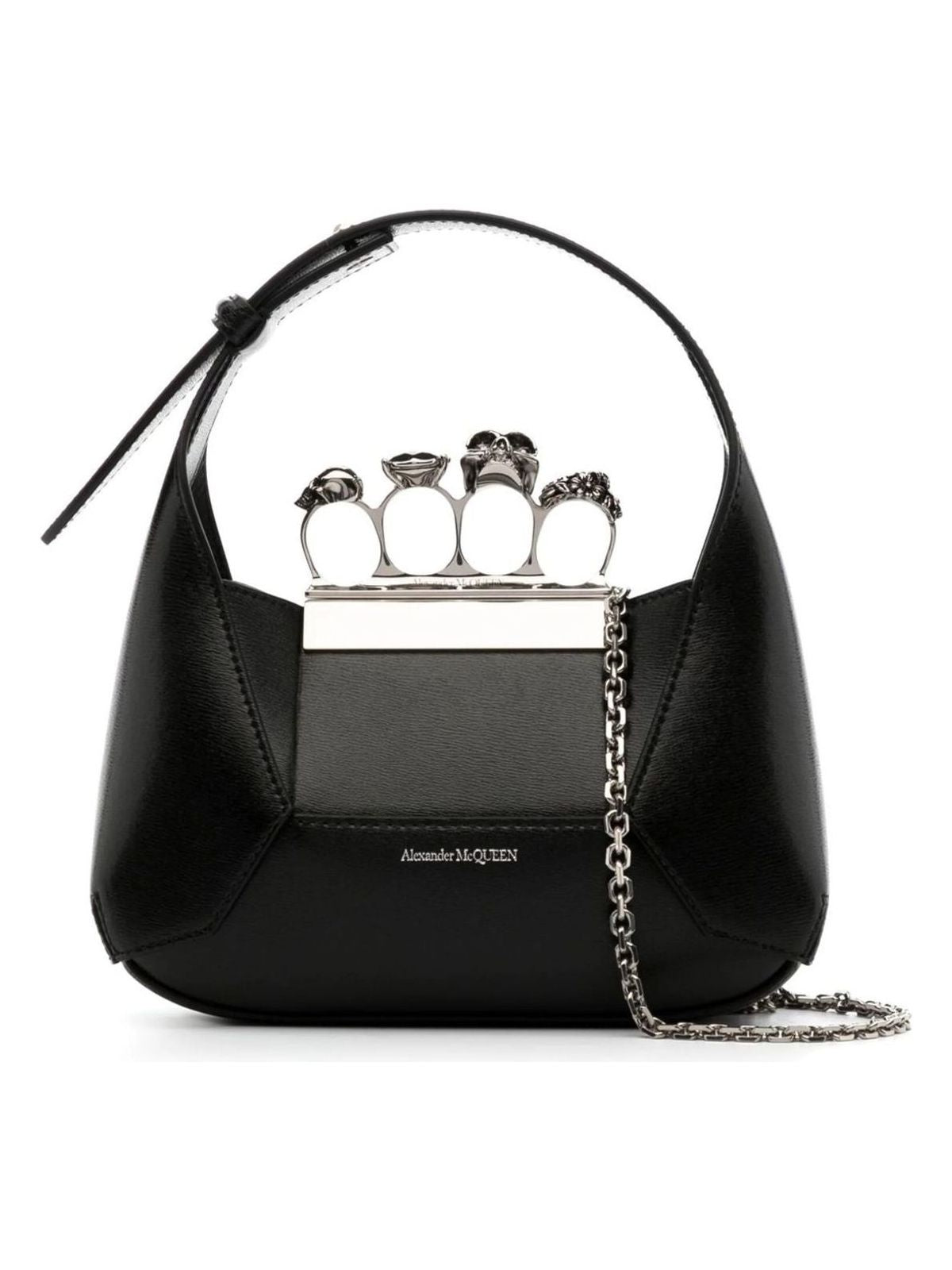 Alexander Mcqueen Women's Jewelled Hobo Mini Bag in Black | 731136DYTAB1000