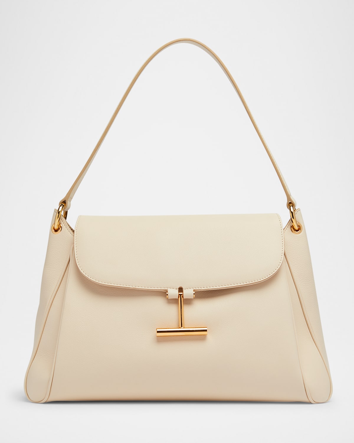 Tom Ford Tara Flap Shoulder Bag in Grain Leather