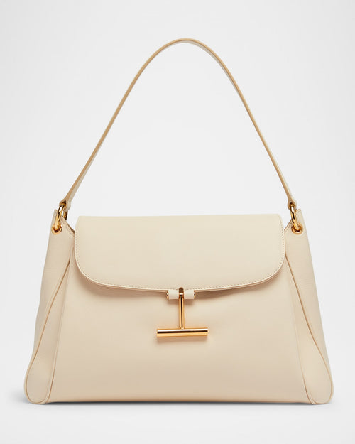 Tara Flap Shoulder Bag in Grain Leather