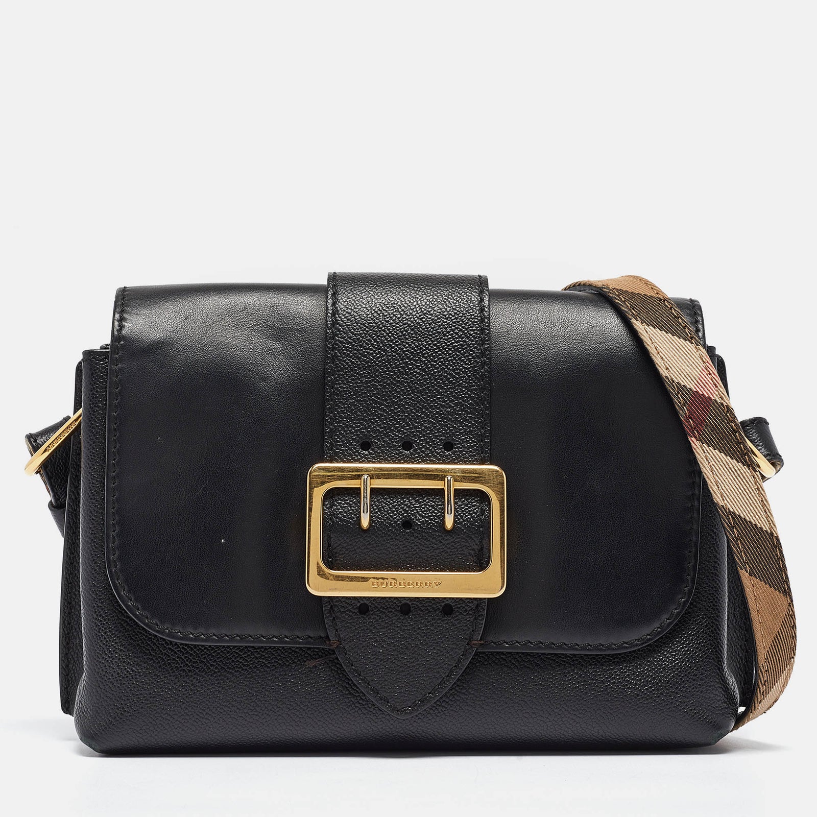 Burberry Black Leather Small Medley Crossbody Bag