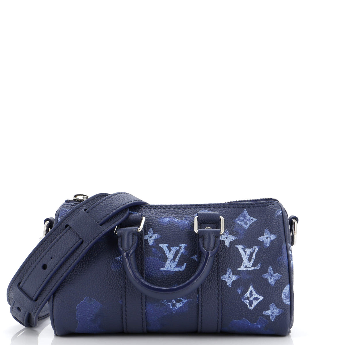 Louis Vuitton Keepall Bandouliere Bag Limited Edition Monogram Ink Watercolor Leather XS