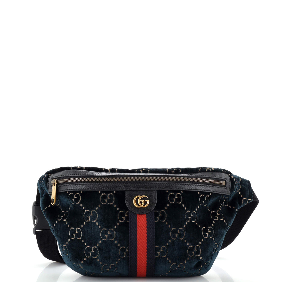 Gucci GUCCI Ophidia Zip Belt Bag GG Velvet