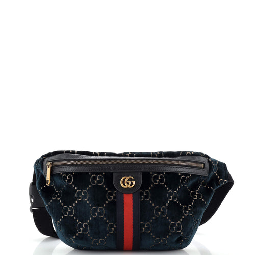 GUCCI Ophidia Zip Belt Bag GG Velvet