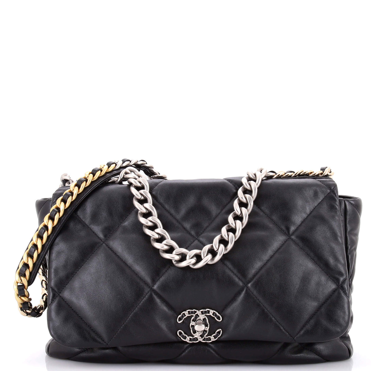 Chanel CHANEL 19 Flap Bag Quilted Leather Maxi