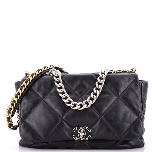 CHANEL 19 Flap Bag Quilted Leather Maxi
