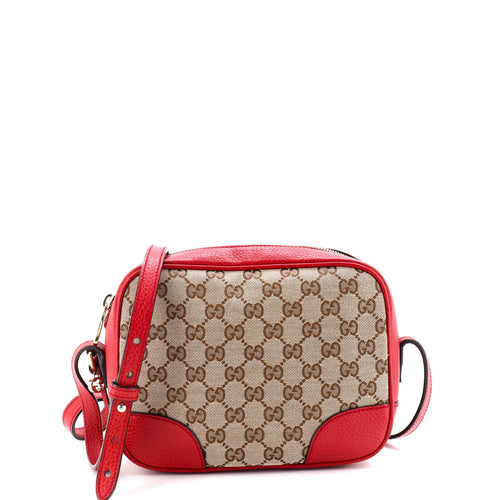 GUCCI Bree Disco Crossbody Bag GG Canvas with Leather Mini