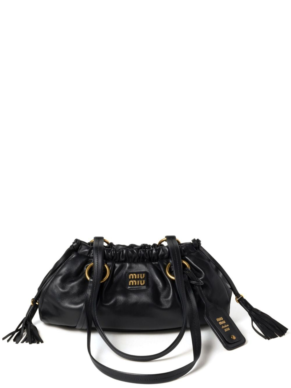 Miu Miu Women's Joie Leather Bag in Nero | 5BG306VOOO2CSWF0002F0002