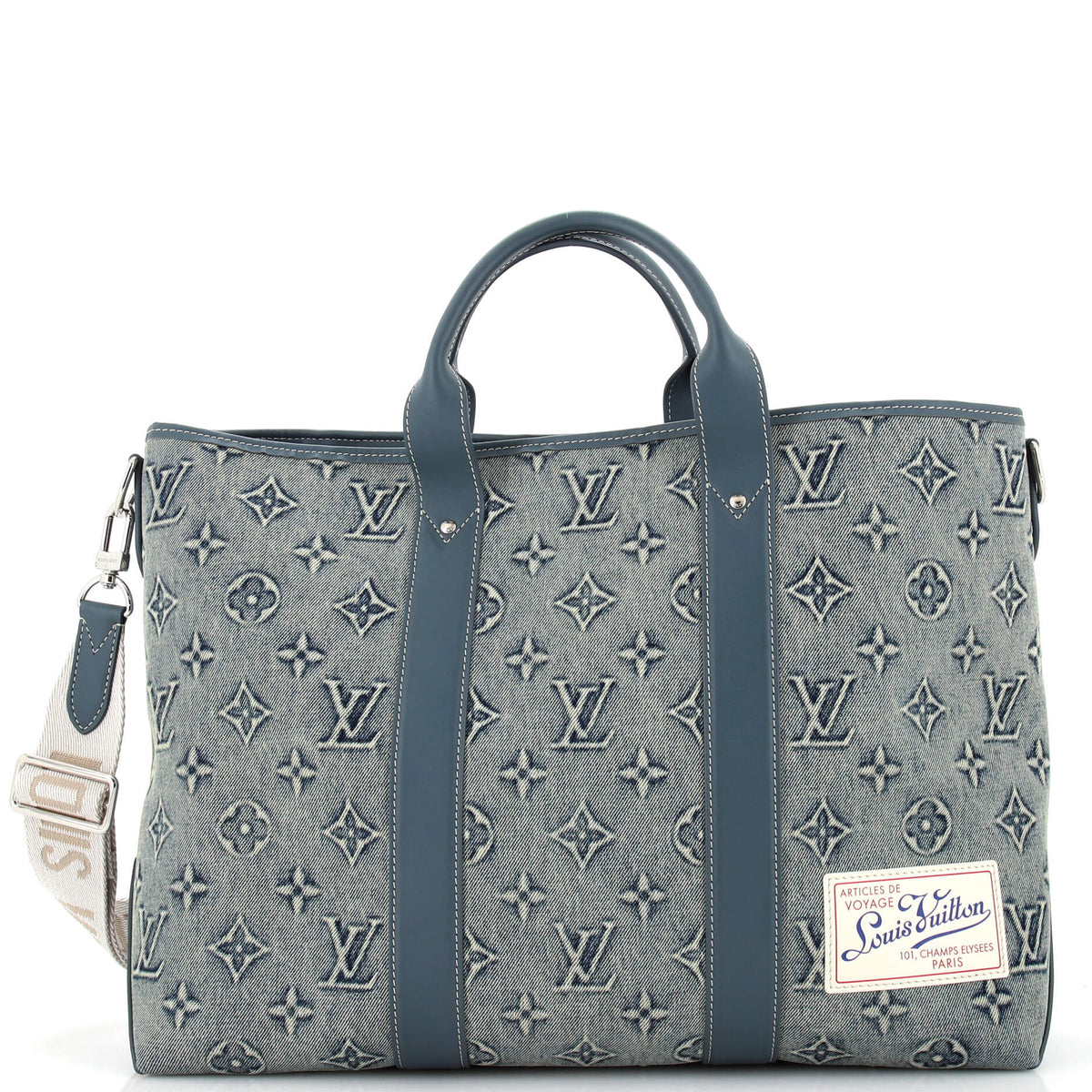 Louis Vuitton Weekend Tote NM Monogram Washed Denim
