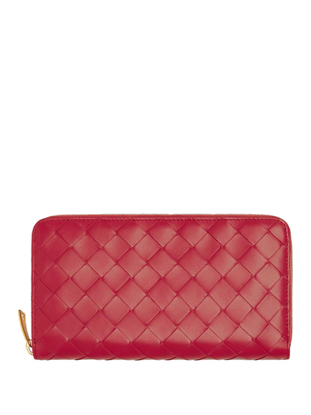 Bottega Veneta Women's Intrecciato Leather Wallet in Red | Size UNICA | 742332VCPP2