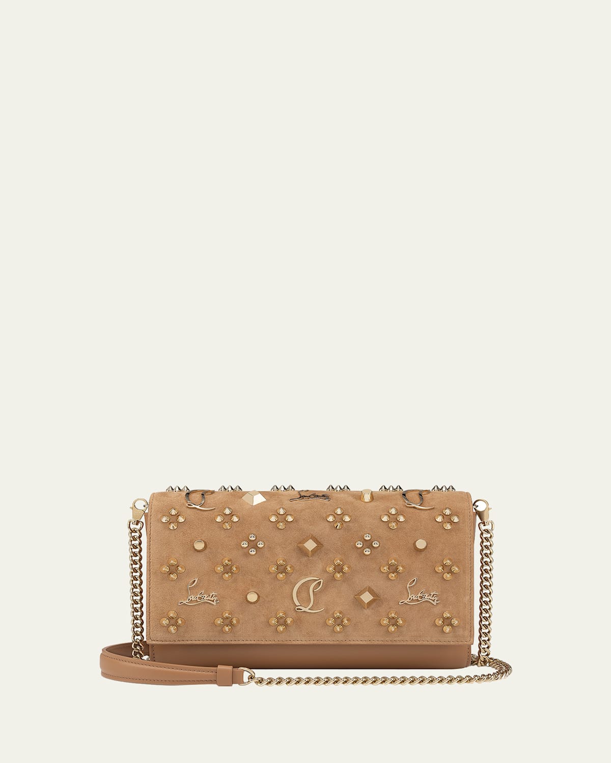 Christian Louboutin Paloma Loubinthesky Suede Clutch Bag