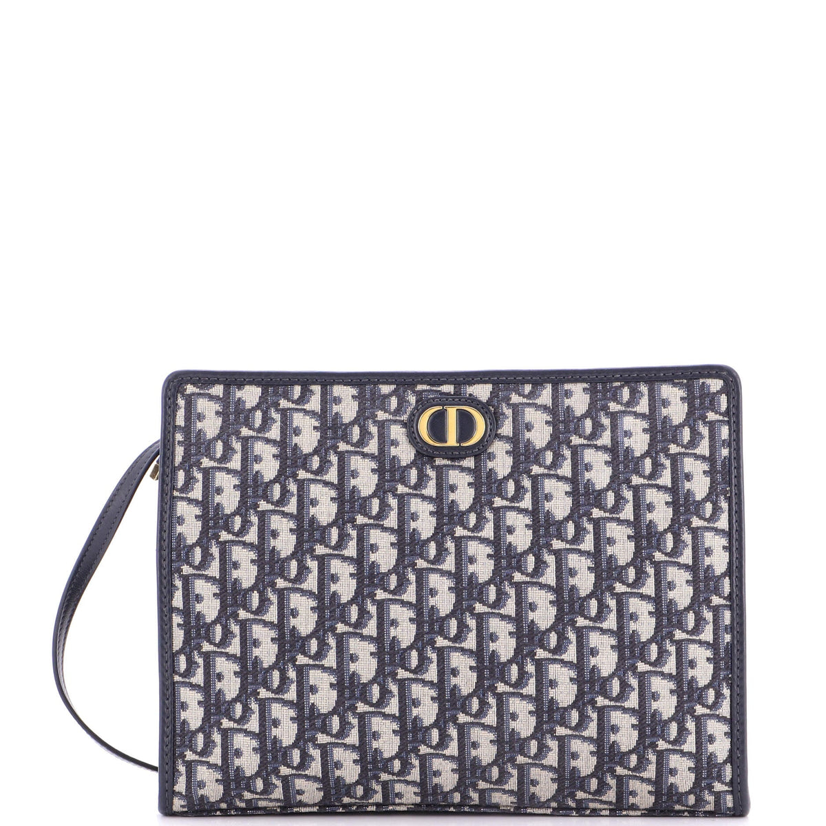 Christian Dior 30 Montaigne Zip Pouch Oblique Canvas Medium
