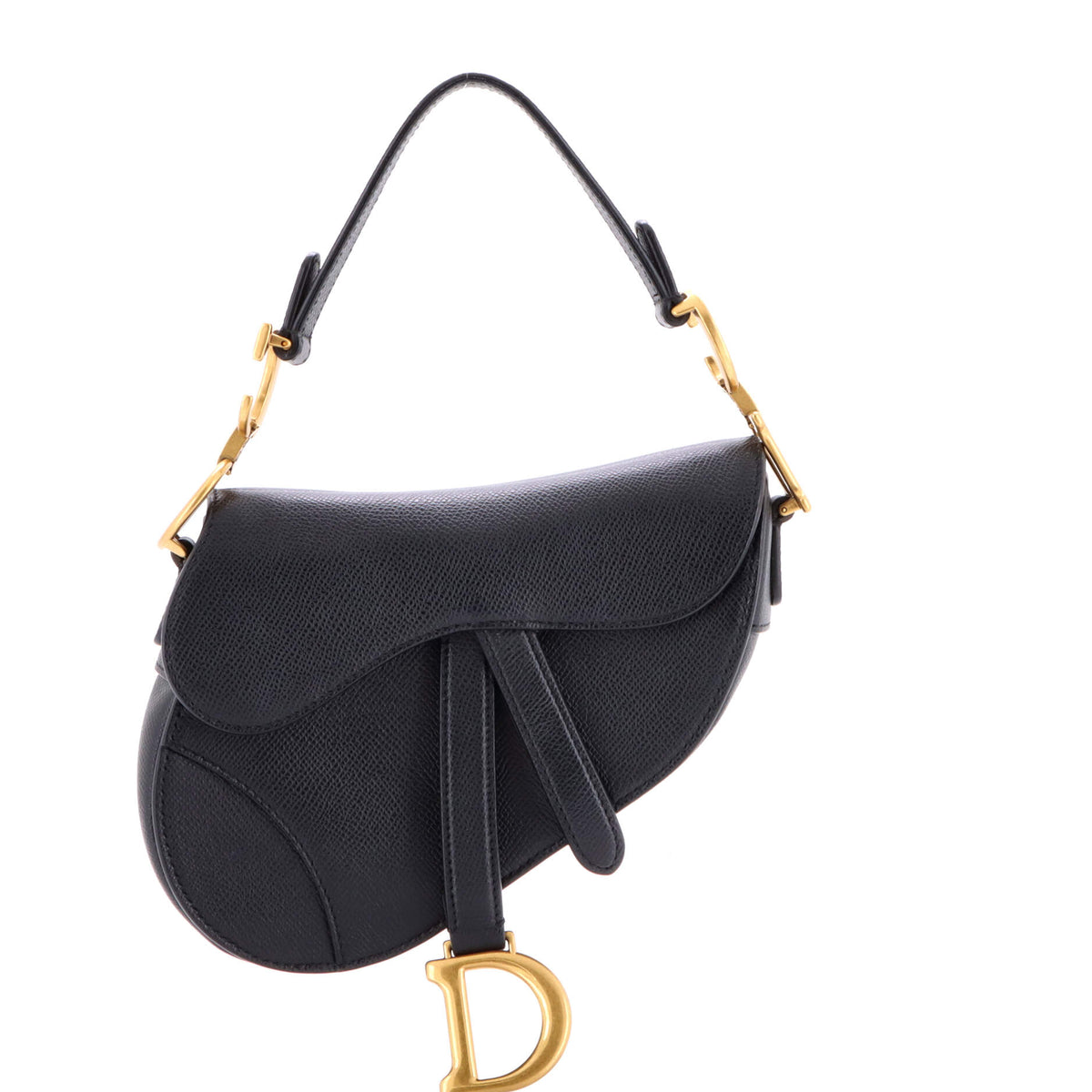 Christian Dior Saddle Handbag Leather Mini