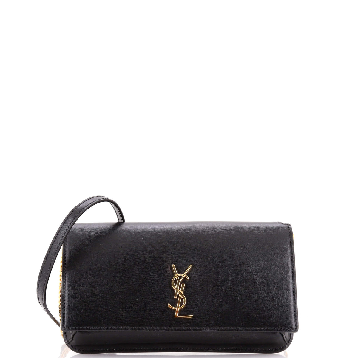 Saint Laurent Classic Monogram Phone Holder Shoulder Bag Leather