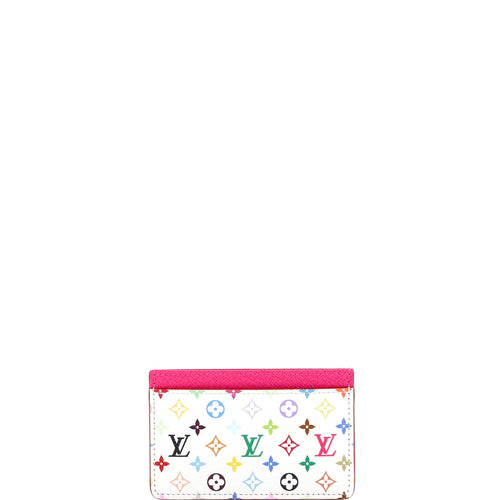 x Takashi Murakami Card Holder Monogram Multicolor with Leather