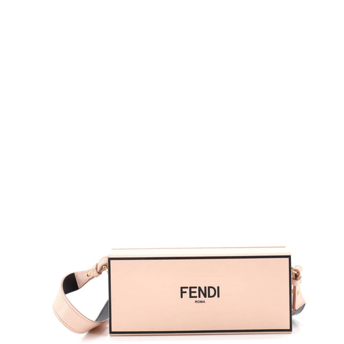 FENDI Logo Horizontal Box Crossbody Bag Leather