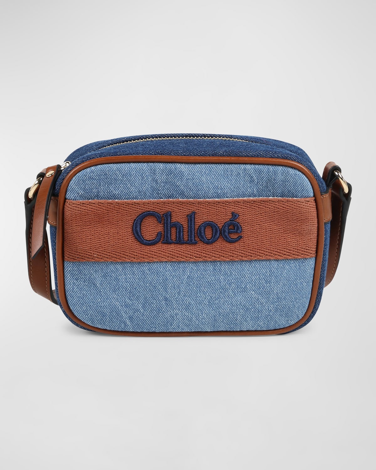 Boss Girl's Denim Logo Crossbody Bag