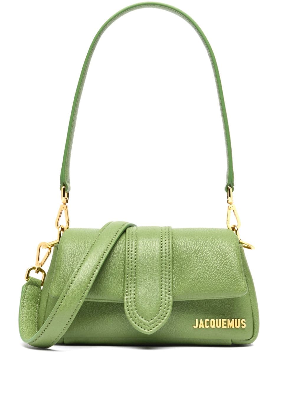 Jacquemus Women's Le Petit Bambimou Leather Shoulder Bag in Green | Size UNI | 233BA335