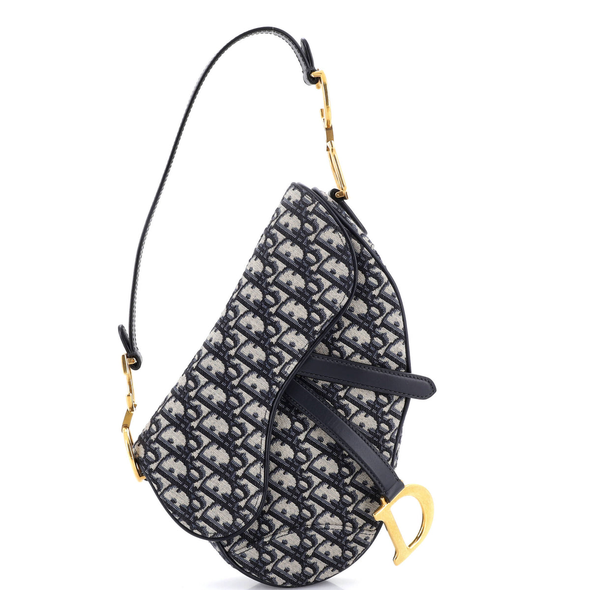 Christian Dior Saddle Handbag Oblique Canvas Medium