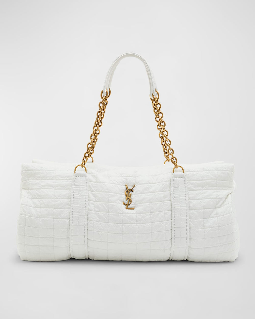 Gloria YSL Quilted Wool Duffel Bag