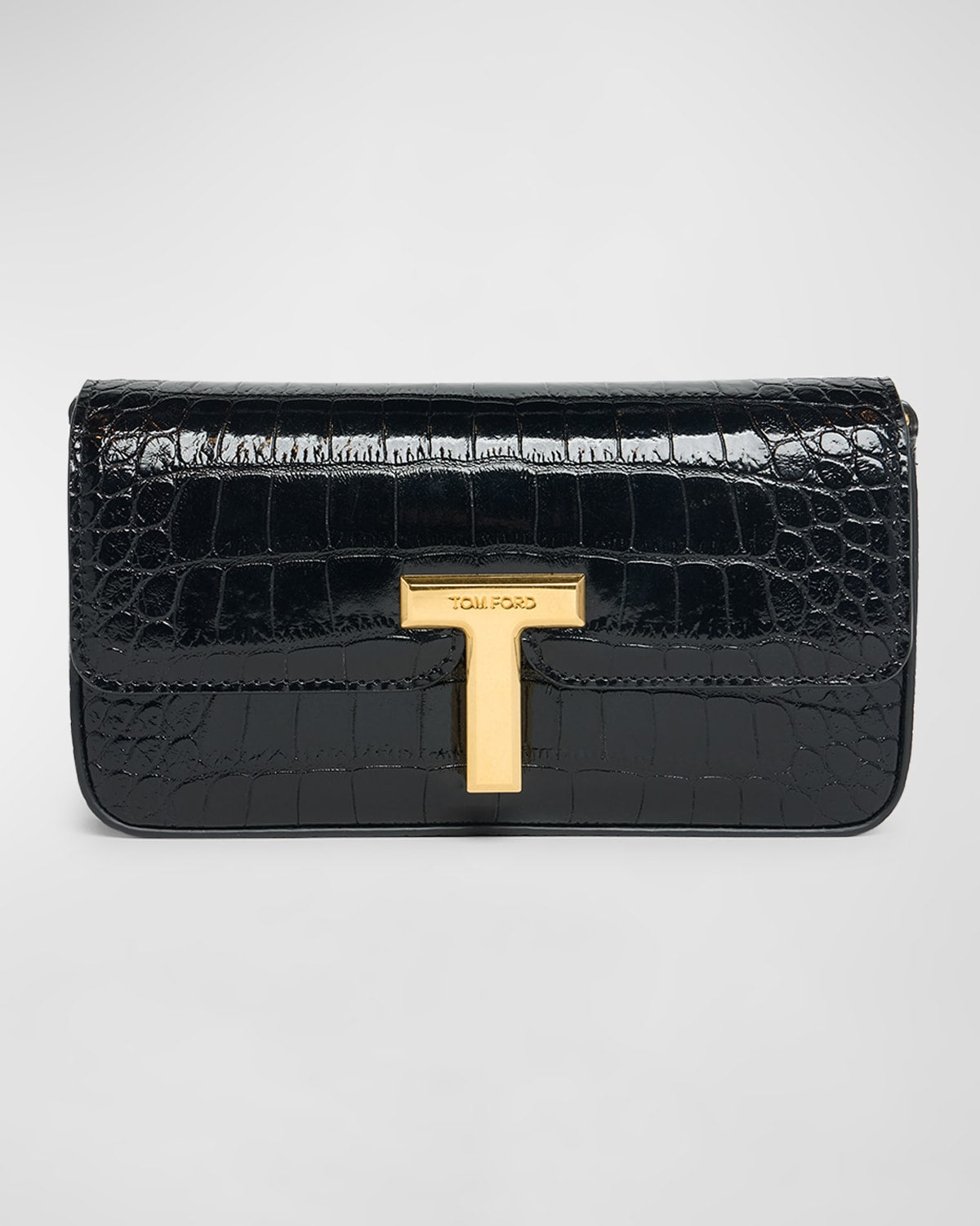 Tom Ford Wallis Stamped Crocodile Leather Mini Chain Shoulder Bag