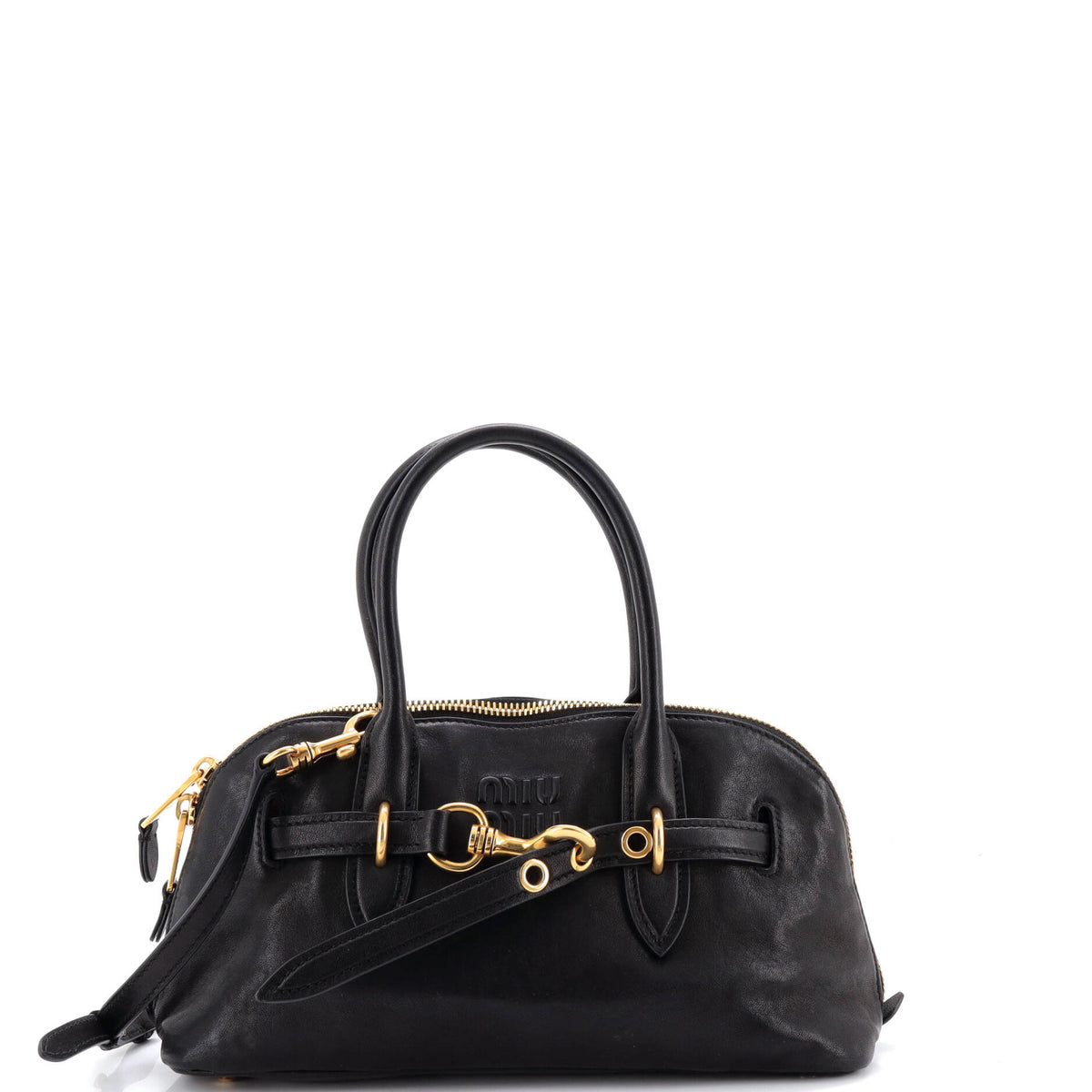 Miu Miu Aventure Top Handle Bag Leather Regular
