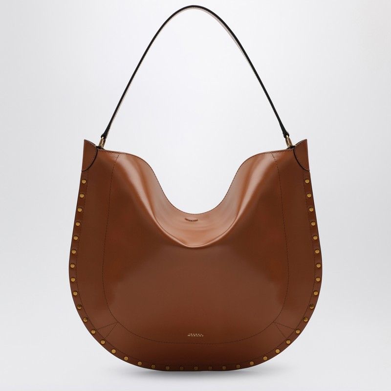 Isabel Marant Women's Oskan Soft Cognac-Coloured Hobo Bag in Brown | 24EPP0200FAB2C02M