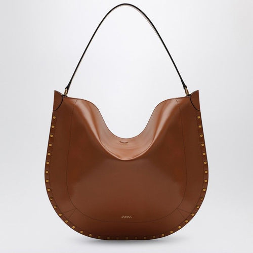 Women's Oskan Soft Cognac-Coloured Hobo Bag in Brown | 24EPP0200FAB2C02M