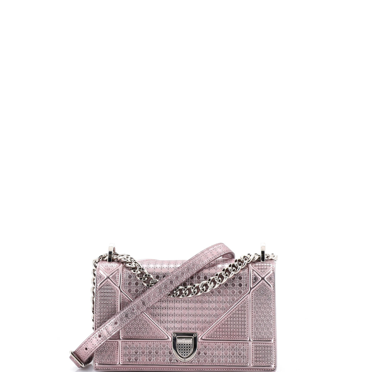 Christian Dior Diorama Flap Bag Cannage Embossed Calfskin Small