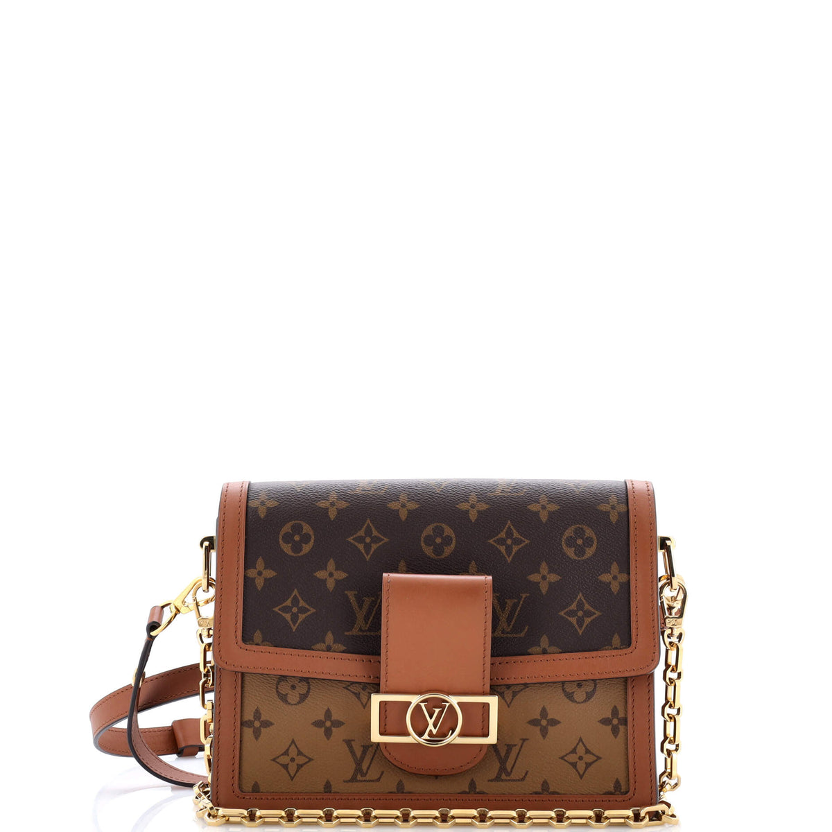 Louis Vuitton Dauphine Shoulder Bag Reverse Monogram Canvas MM