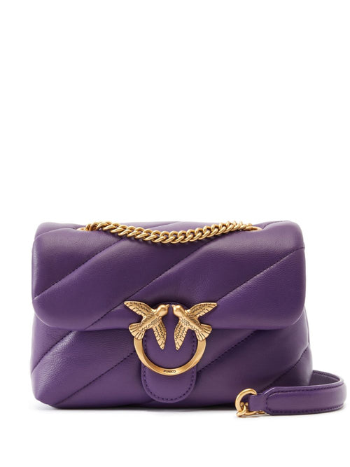 Women's Purple Padded Shoulder Bag With Buckle in Plum/Gold | Size UNI | 100039 Color A0F2YYIQ