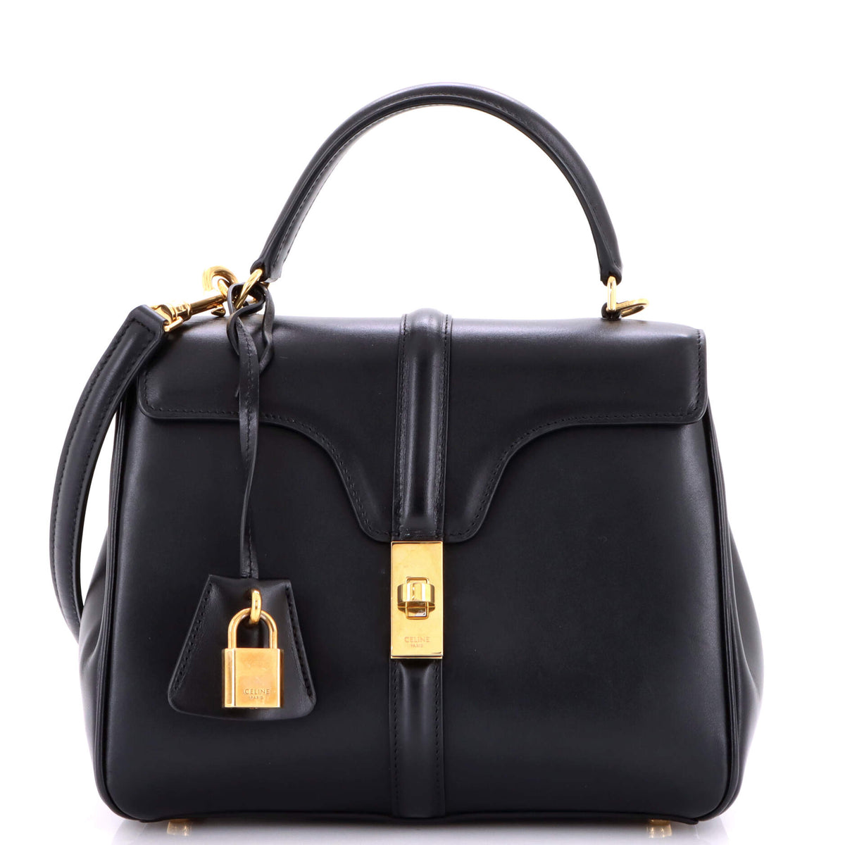 Celine CELINE 16 Top Handle Bag Smooth Calfskin Small