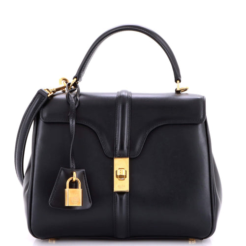 CELINE 16 Top Handle Bag Smooth Calfskin Small